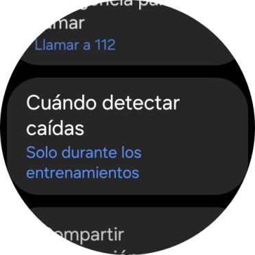 Pulsa Cuándo detectar caídas.