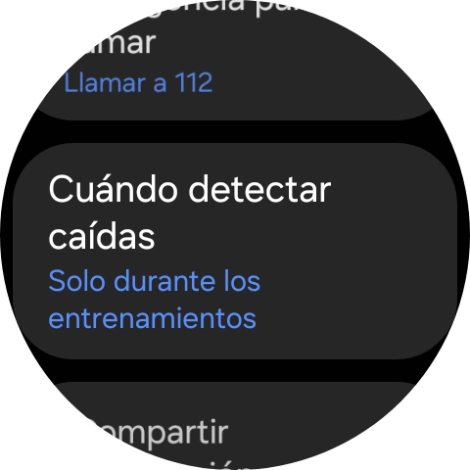Pulsa Cuándo detectar caídas.