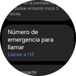 Pulsa Número de emergencia para llamar.