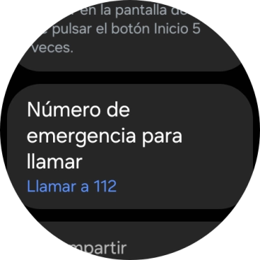 Pulsa Número de emergencia para llamar.