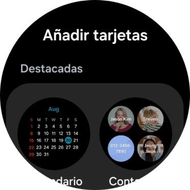 Pulsa el widget deseado para añadirlo.