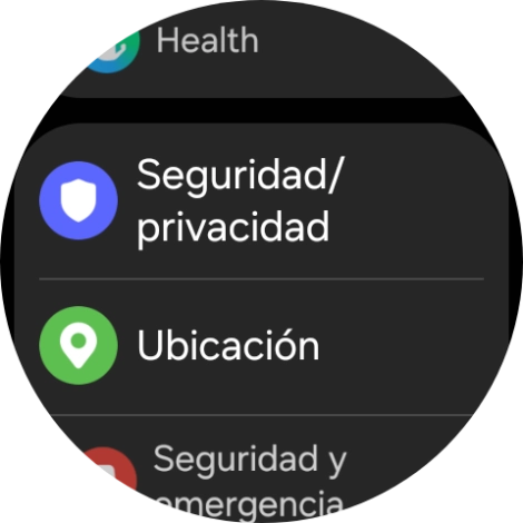 Pulsa Seguridad y emergencia.