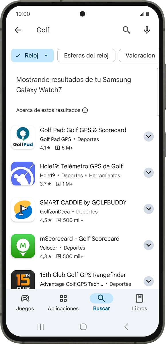 En el teléfono: Pulsa la app deseada.