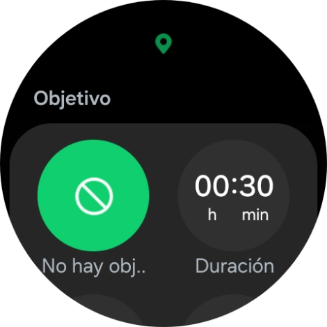 Sigue las indicaciones de la pantalla para configurar los objetivos deseados.