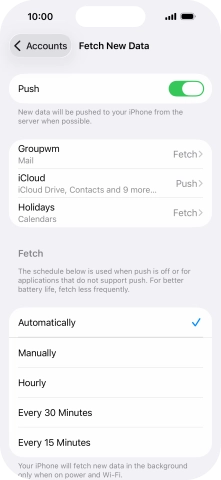 Press the indicator next to 