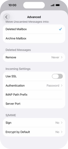 Press the indicator next to 