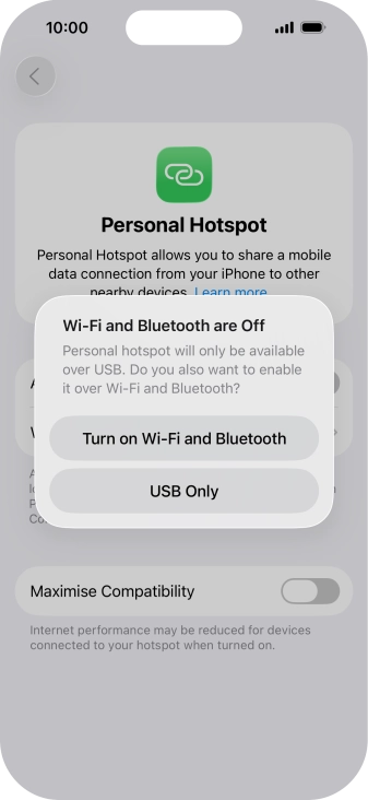 If Wi-Fi is turned off, press Turn on Wi-Fi and Bluetooth.