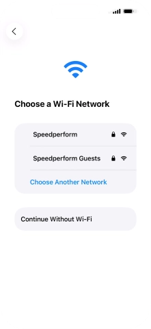 Press the required Wi-Fi network.