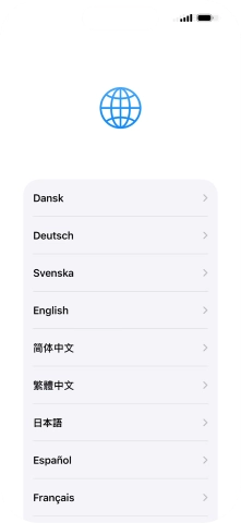 Press the required language.