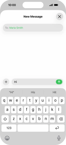 Press the send icon.
