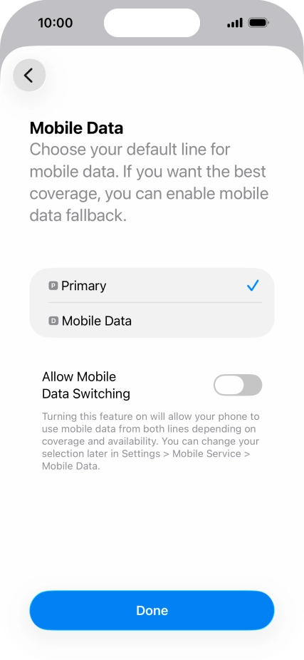 Press the indicator next to 