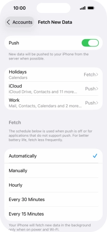 Press the indicator next to 
