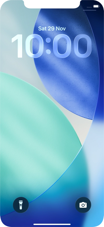 Slide your finger upwards starting from the bottom of the screen.