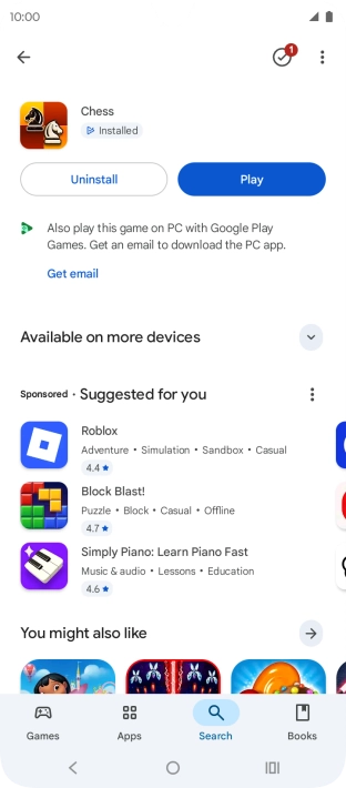 Press the Home key to return to the home screen.