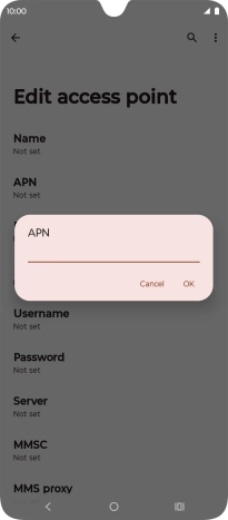 Key in live.vodafone.com and press OK.