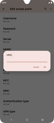 Key in 03 and press OK.