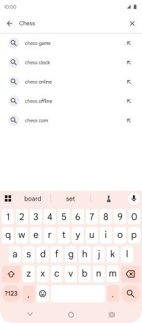 Key in the name or subject of the required app and press the search icon.