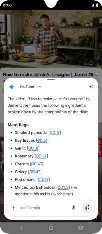 The answer from Gemini to your question is displayed.