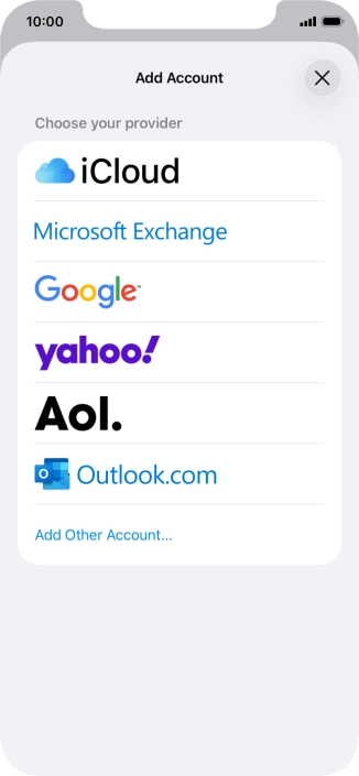 Press Add Other Account....