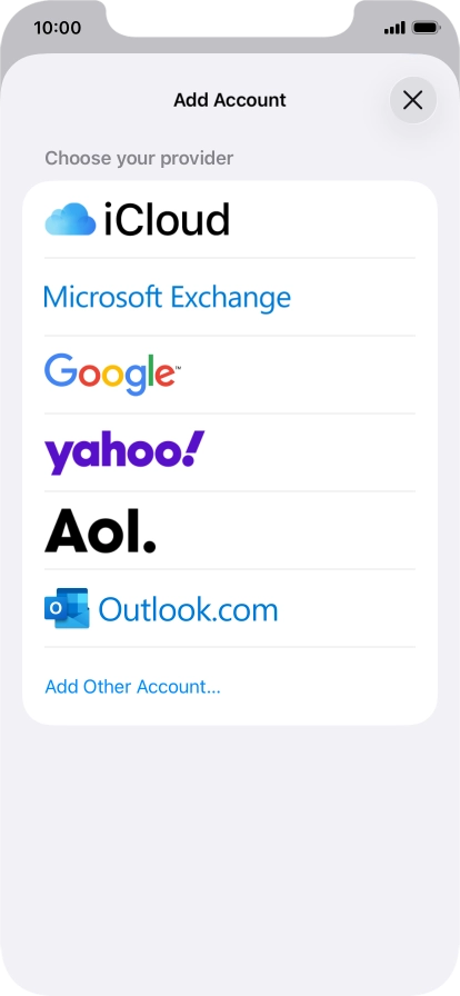 Press Add Other Account....