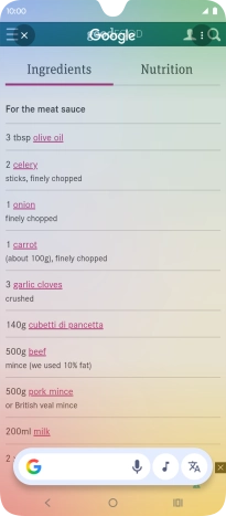 Press the translation icon.
