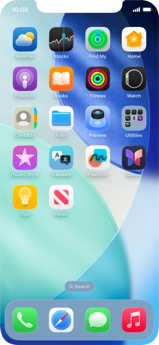 Press and hold anywhere on the home screen.