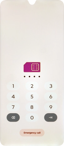 If your SIM is locked, key in your PIN and press arrow right.