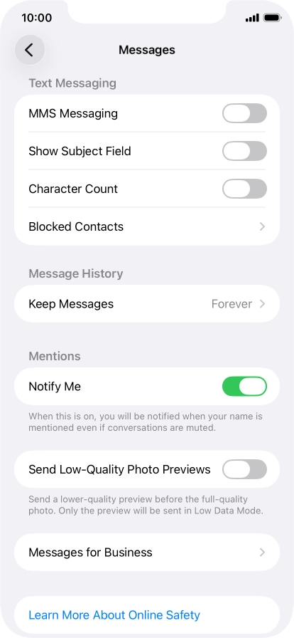 Press the indicator next to 