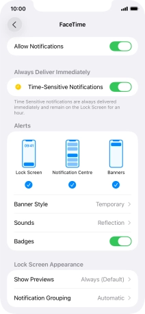 Press the indicator next to 