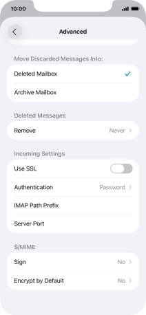 Press the indicator next to 