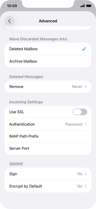 Press the indicator next to 
