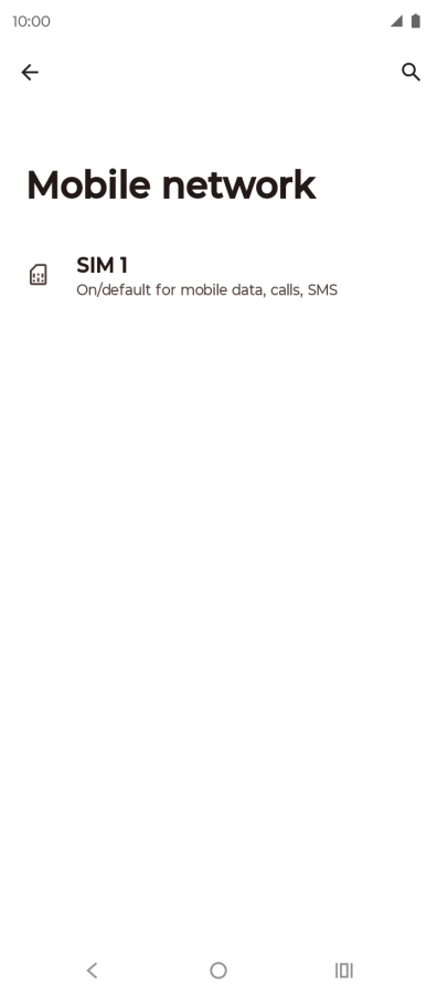 Press the name of the SIM.