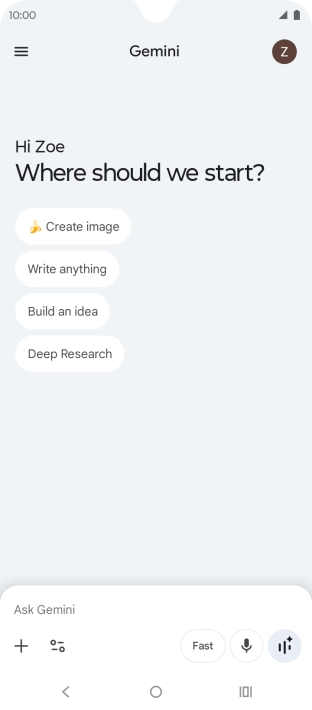 Press the profile icon.