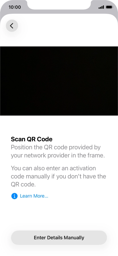 Place the QR code you've received inside the phone camera frame to scan the code.