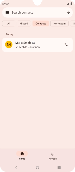 Press the menu icon.