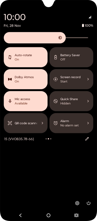 Press the low power mode icon to turn on the function.