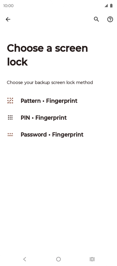 Press the required phone lock code and follow the instructions on the screen to create an additional phone lock code.