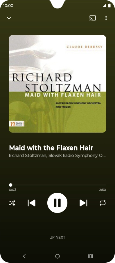 Press arrow right to go to the next audio file.