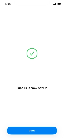 Press Done. If you haven't previously selected a phone lock code, key in a code of your own choice twice.