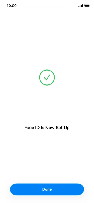 Press Done. If you haven't previously selected a phone lock code, key in a code of your own choice twice.