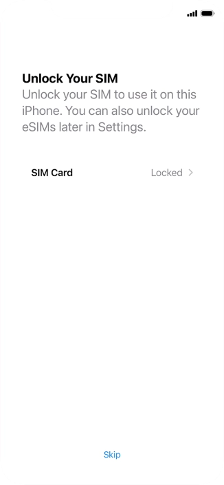 Press SIM Card.