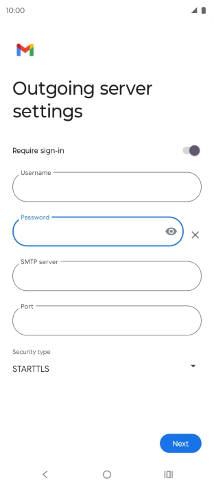 Press the field below 