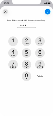Key in your PIN and press the confirm icon.