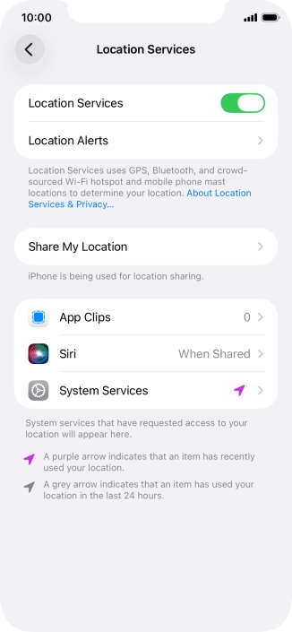 Press the required app.