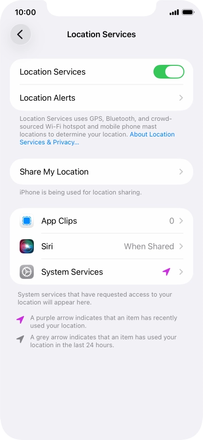 Press the required app.