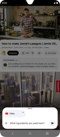 Follow the instructions on the screen to type or speak the required question for the video.