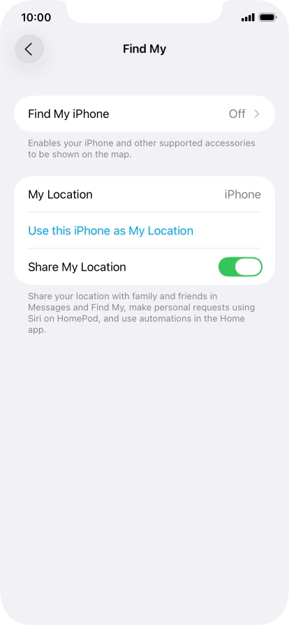 Press Find My iPhone.