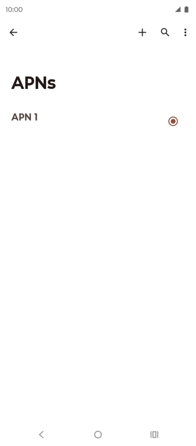 Press the new data connection icon.