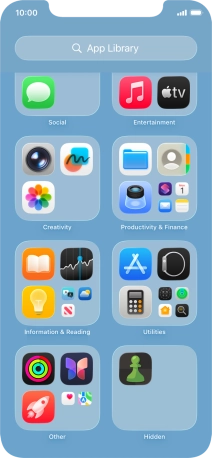Press and hold the required app.