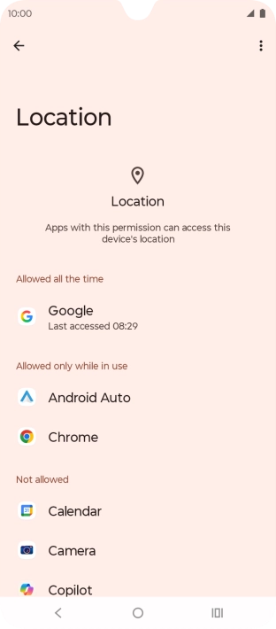Press the required app.